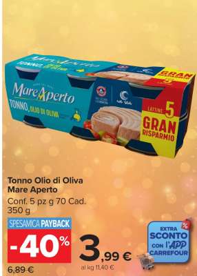 Tonno Olio di Oliva Mare Aperto