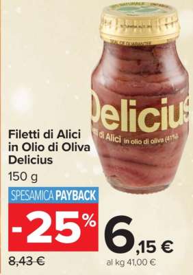 Filetti di Alici in Olio di Oliva Delicius