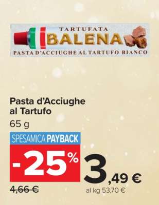 Pasta d'Acciughe al Tartufo