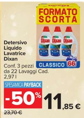 Detersivo Liquido Lavatrice Dixan