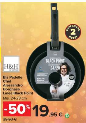 Bis Padelle Chef Alessandro Borghese Linea Black Point