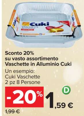 Cuki Vaschette 2 pz 8 Persone
