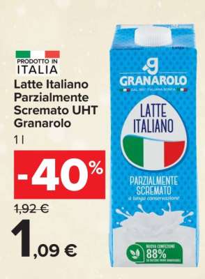 Latte Italiano Parzialmente Scremato UHT Granarolo