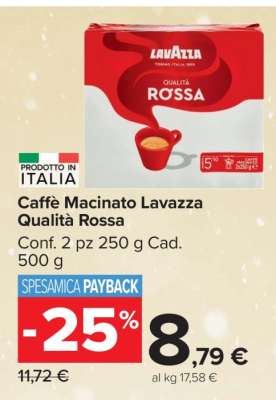 Caffè Macinato Lavazza Qualità Rossa