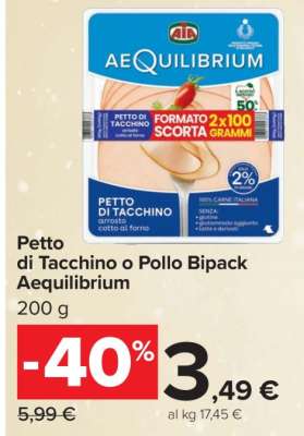 Petto di Tacchino o Pollo Bipack Aequilibrium