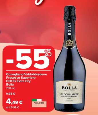 Conegliano Valdobbiadene Prosecco Superiore DOCG Extra Dry Bolla
