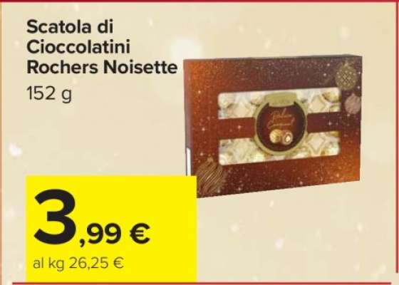 Scatola di Cioccolatini Rochers Noisette