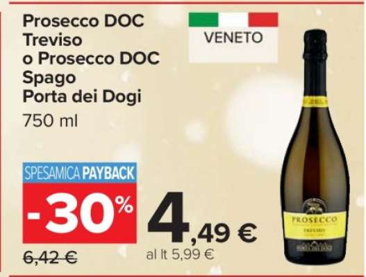 Prosecco DOC Treviso o Prosecco DOC Spago Porta dei Dogi