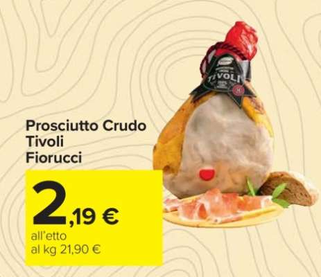 Prosciutto Crudo Tivoli Fiorucci