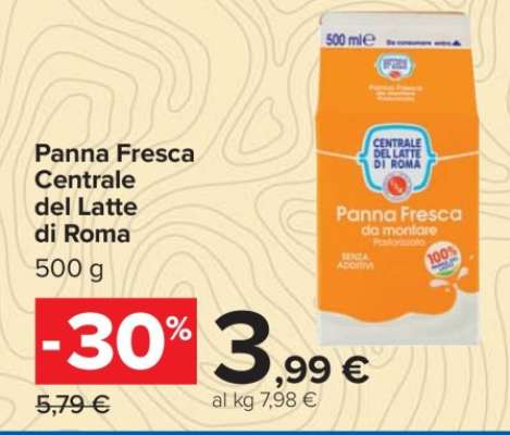 Panna Fresca Centrale del Latte di Roma