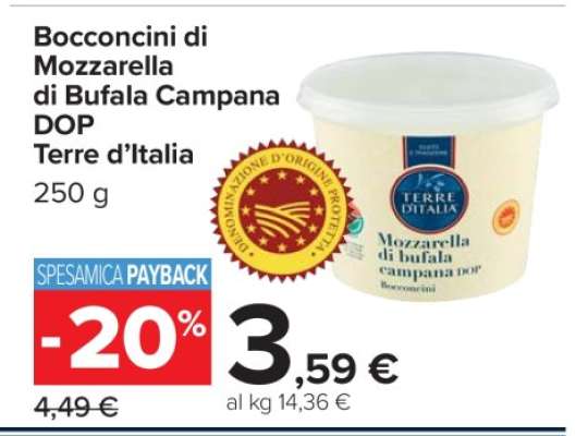 Bocconcini di Mozzarella di Bufala Campana DOP Terre d’Italia