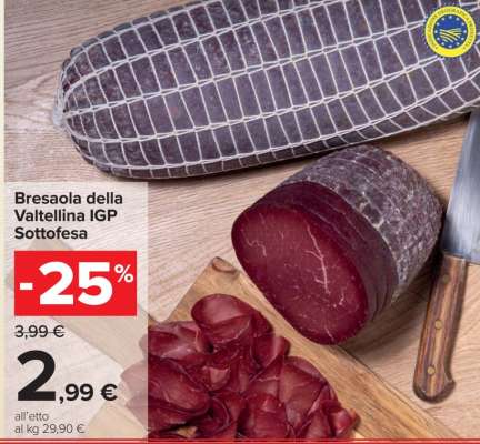 Bresaola della Valtellina IGP Sottofesa