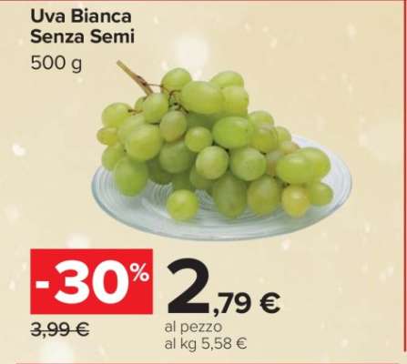 Uva bianca senza semi