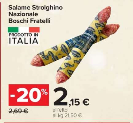 Salame Strolghino Nazionale Boschi Fratelli