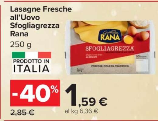 Lasagne Fresche all’Uovo Sfogliagrezza Rana