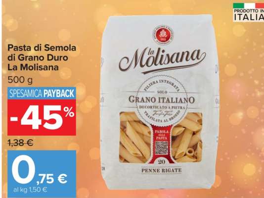 PASTA DI SEMOLA DI GRANO DURO LA MOLISANA