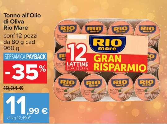 Tonno all’Olio di Oliva Rio Mare