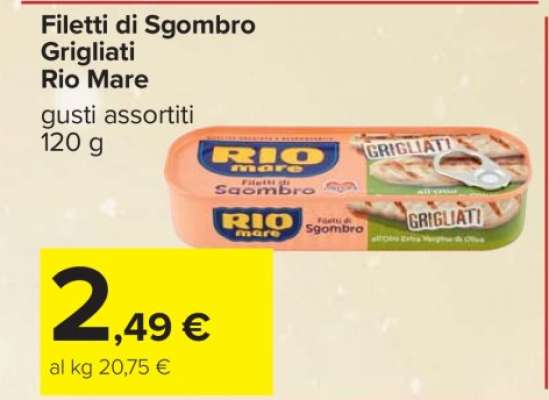 FILETTI DI SGOMBRO GRIGLIATI RIO MARE