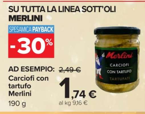 Carciofi con tartufo Merlini