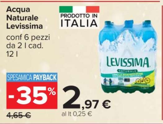 Acqua Naturale Levissima