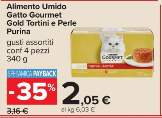 Alimento Umido Gatto Gourmet Gold Tortini e Perle Purina