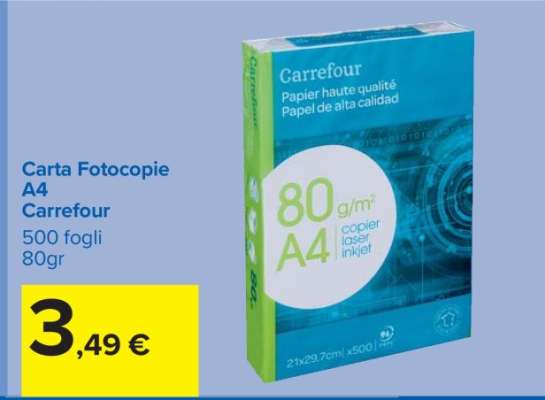 Carta Fotocopie A4 Carrefour