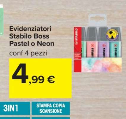 Evidenziatori Stabilo Boss Pastel o Neon
