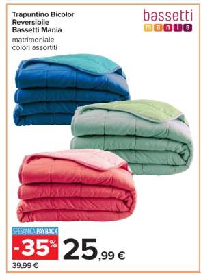 Trapuntino Bicolor Reversibile Bassetti Mania