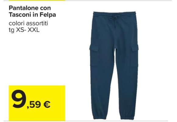 Pantalone con Tasconi in Felpa