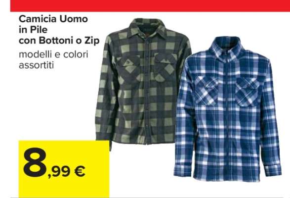 CAMICIA UOMO IN PILE
