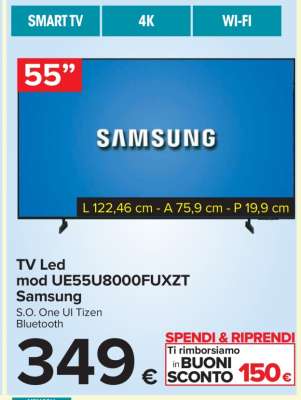 TV Led mod UE55U8000FUXZT Samsung