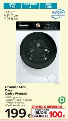Lavatrice Slim Daya Carica Frontale