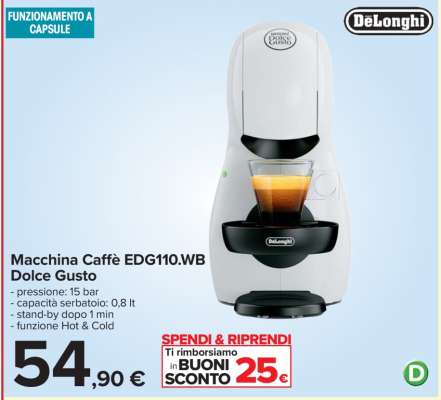 Macchina Caffè EDG110.WB Dolce Gusto