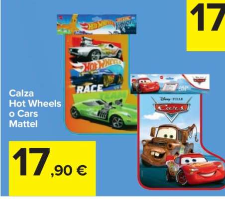 Calza Hot Wheels o Cars Mattel