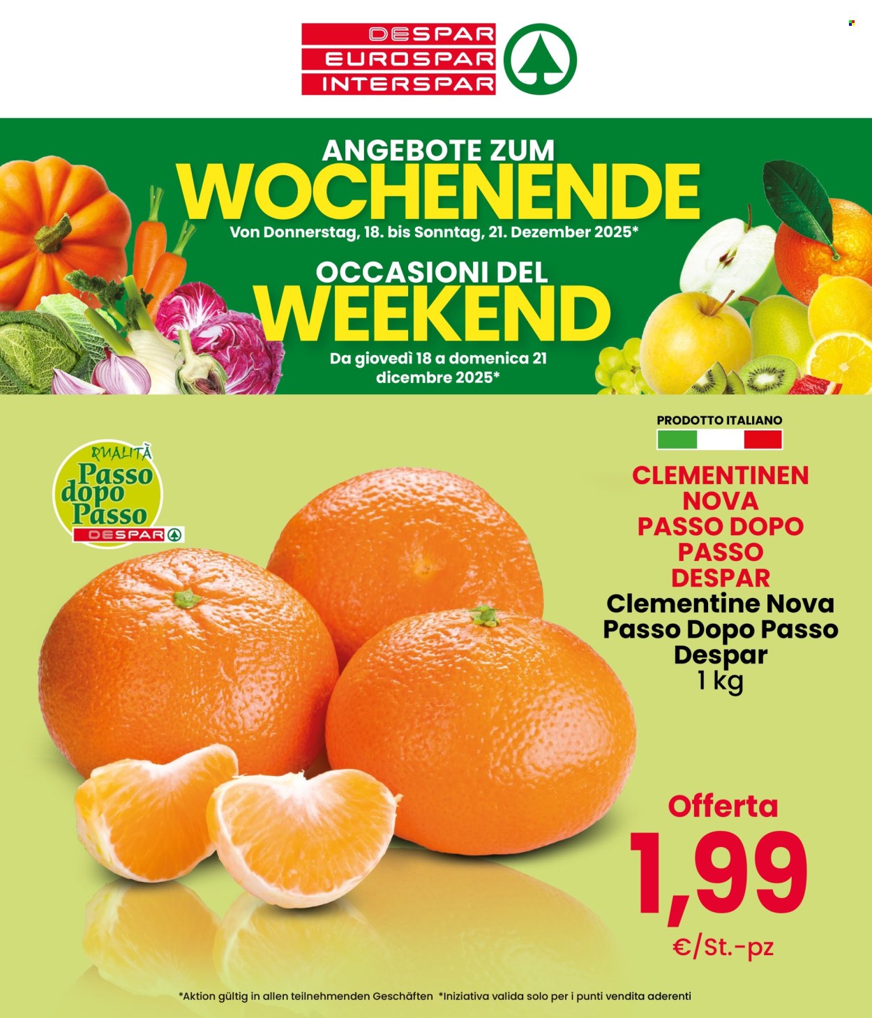 Volantino Eurospar - 18/12/2025 - 21/12/2025. Pagina 1