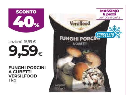 FUNGHI PORCINI A CUBETTI VERSILFOOD