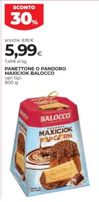 Panettone o Pandoro Maxiciok Balocco