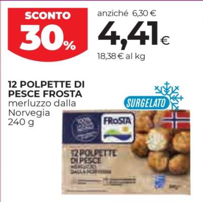 12 POLPETTE DI PESCE FROSTA