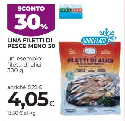 LINA FILETTI DI PESCE MENO 30