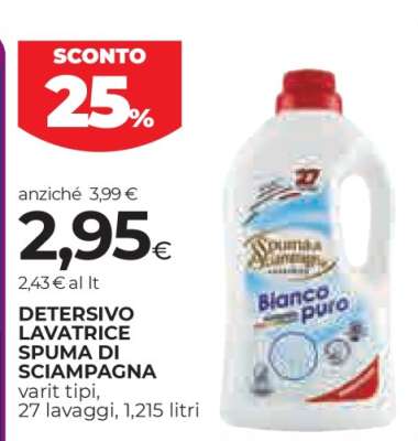 Detersivo Lavatrice Spuma di Sciampagna