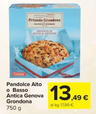 Pandolce Alto o Basso Antica Genova Grondona
