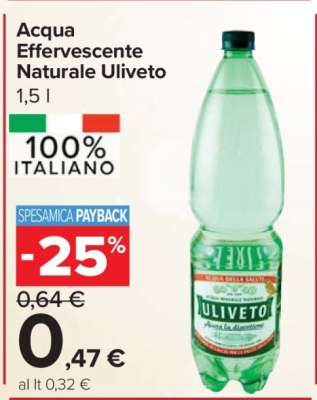 Acqua Effervescente Naturale Uliveto