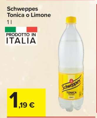 Schweppes Tonica o Limone