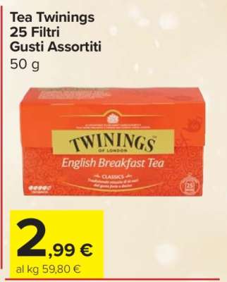 Tea Twinings 25 Filtri Gusti Assortiti