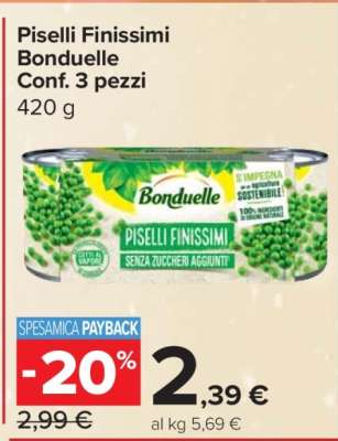 Piselli Finissimi Bonduelle Conf. 3 pezzi