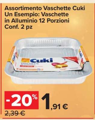 Assortimento Vaschette Cuki