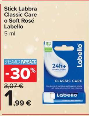 Stick Labbra Classic Care o Soft Rosé Labello