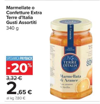 Marmellate o Confetture Extra Terre d’Italia Gusti Assortiti
