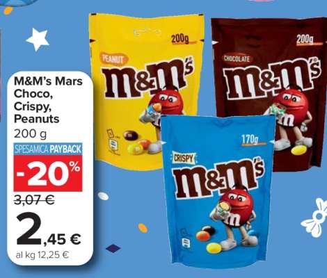 M&M’s Mars Choco, Crispy, Peanuts