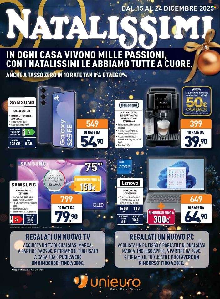 Volantino Unieuro - 15/12/2025 - 24/12/2025.